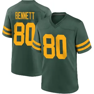 ＃80 Youth Martellus Bennett Green Game Green Bay Packers Alternate Jersey