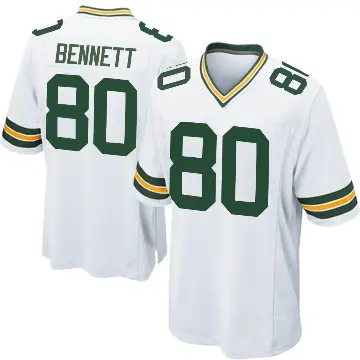 ＃80 Youth Martellus Bennett White Game Green Bay Packers Jersey