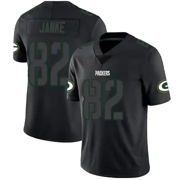 ＃82 Men's Jadon Janke Black Impact Limited Green Bay Packers Jersey