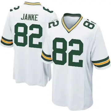 ＃82 Men's Jadon Janke White Game Green Bay Packers Jersey