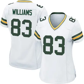 ＃83 Women's Savion Williams White Game Green Bay Packers Jersey