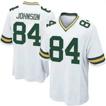 ＃84 Men's Cornelius Johnson White Game Green Bay Packers Jersey