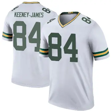 ＃84 Men's Jakobie Keeney-James White Legend Green Bay Packers Color Rush Jersey