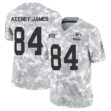 ＃84 Youth Jakobie Keeney-James Arctic Camo Limited Green Bay Packers 2024 Salute to Service Jersey