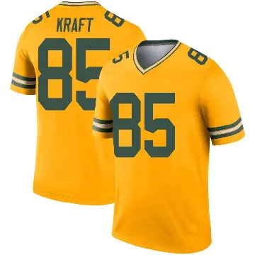 ＃85 Men's Tucker Kraft Gold Legend Green Bay Packers Inverted Jersey