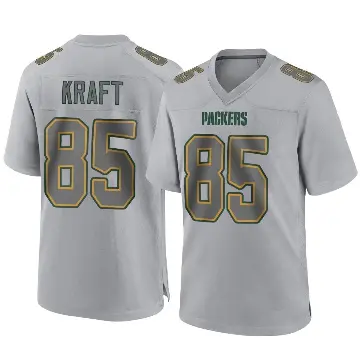 ＃85 Men's Tucker Kraft Gray Game Green Bay Packers Atmosphere Fashion Jersey