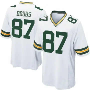 ＃87 Men's Romeo Doubs White Game Green Bay Packers Jersey
