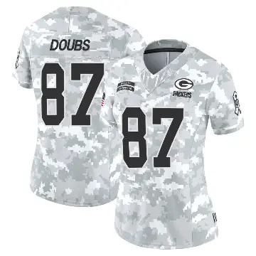＃87 Women's Romeo Doubs Arctic Camo Limited Green Bay Packers 2024 Salute to Service Jersey