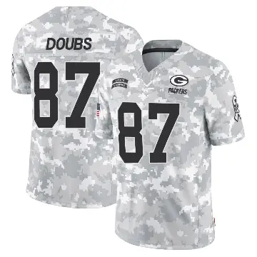 ＃87 Youth Romeo Doubs Arctic Camo Limited Green Bay Packers 2024 Salute to Service Jersey