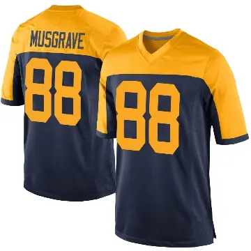 ＃88 Men's Luke Musgrave Navy Game Green Bay Packers Alternate Jersey