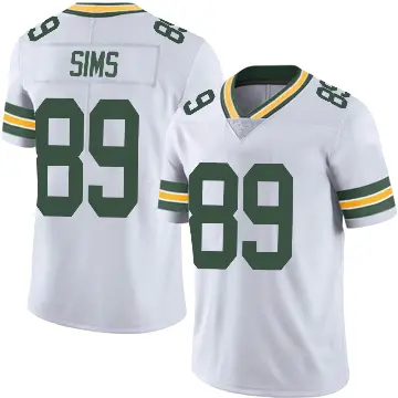 ＃89 Men's Ben Sims White Limited Green Bay Packers Vapor Untouchable Jersey