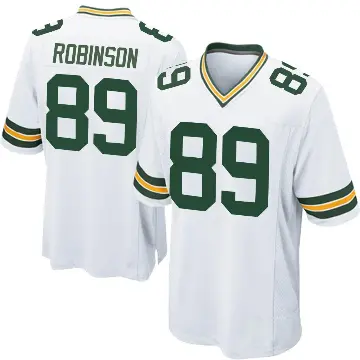 ＃89 Men's Dave Robinson White Game Green Bay Packers Jersey