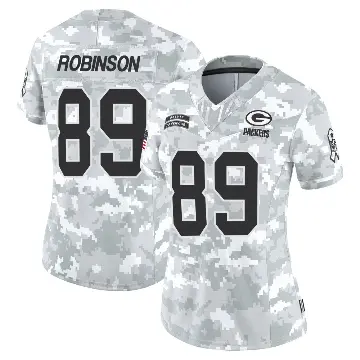 ＃89 Women's Dave Robinson Arctic Camo Limited Green Bay Packers 2024 Salute to Service Jersey