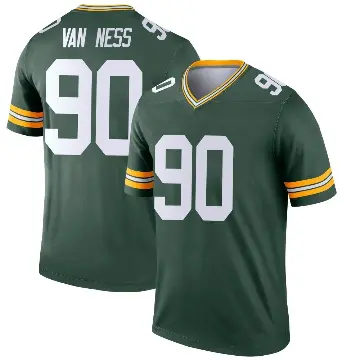 ＃90 Youth Lukas Van Ness Green Legend Green Bay Packers Jersey