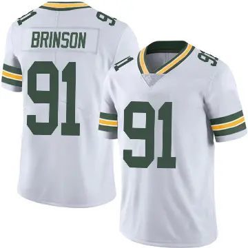 ＃91 Men's Warren Brinson White Limited Green Bay Packers Vapor Untouchable Jersey