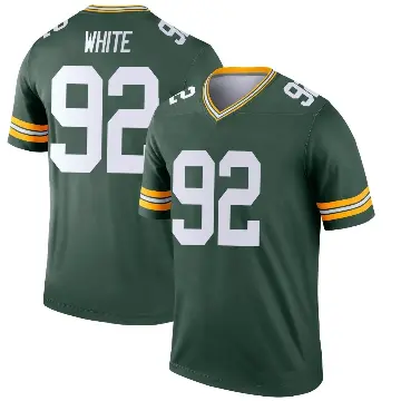 ＃92 Youth Reggie White Green Legend Green Bay Packers Jersey