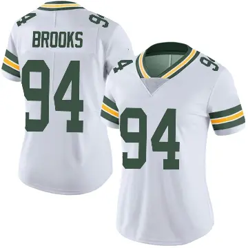 ＃94 Women's Karl Brooks White Limited Green Bay Packers Vapor Untouchable Jersey