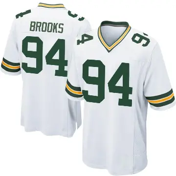 ＃94 Youth Karl Brooks White Game Green Bay Packers Jersey
