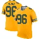 ＃96 Men's Colby Wooden Gold Legend Green Bay Packers Inverted Jersey
