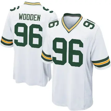 ＃96 Youth Colby Wooden White Game Green Bay Packers Jersey