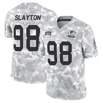 ＃98 Men's Chris Slayton Arctic Camo Limited Green Bay Packers 2024 Salute to Service Jersey