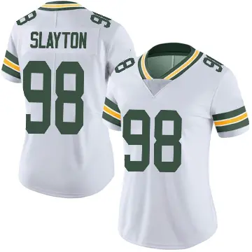＃98 Women's Chris Slayton White Limited Green Bay Packers Vapor Untouchable Jersey
