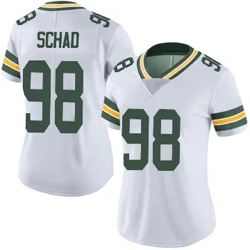 ＃98 Women's Keonte Schad White Limited Green Bay Packers Vapor Untouchable Jersey