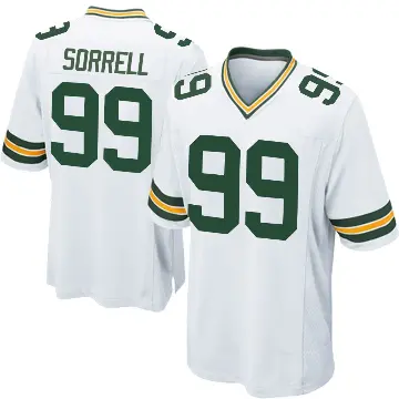 ＃99 Youth Barryn Sorrell White Game Green Bay Packers Jersey